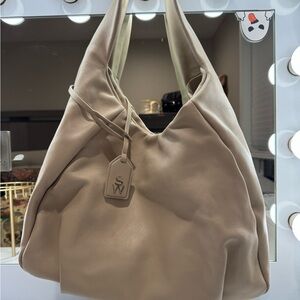 Stuart Weitzman Moda Hobo Bag Oat Color
